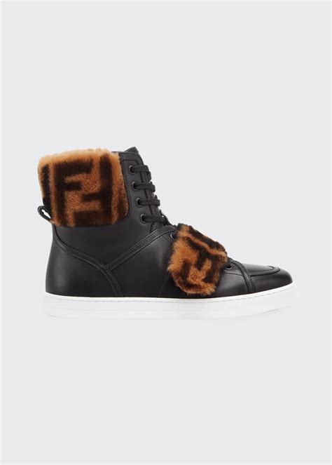 fendi kids sneakers|fendi shearling sneakers.